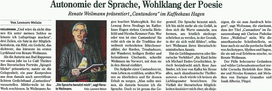Heilbronner Stimme Auszug vom 23. April 2015